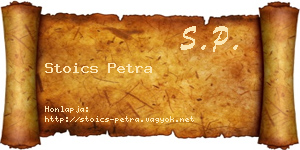 Stoics Petra névjegykártya